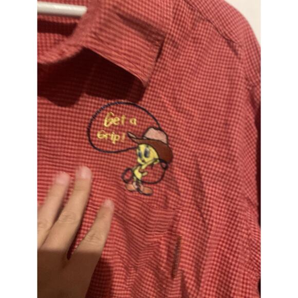 Looney Tunes Women’s Warner‎ Brothers Tweety Bird Button Up Shirt Size 26W / 28W - Picture 3 of 7